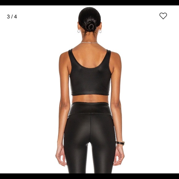 NWT Year of Ours Gloss Football Bra Black Glossy $79 - Picture 9 of 16